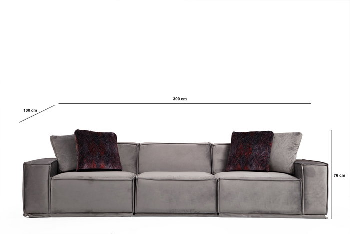 Atelier Del Sofa Lego 3 Seater Gris